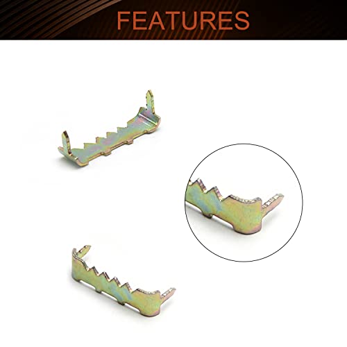 Image of MroMax 300PCS No Nail Sawtooth Picture Hangers 1.02 inch Nailess Zinc Plated for Hard and Soft Wood Frames Hanging Colored Zinc