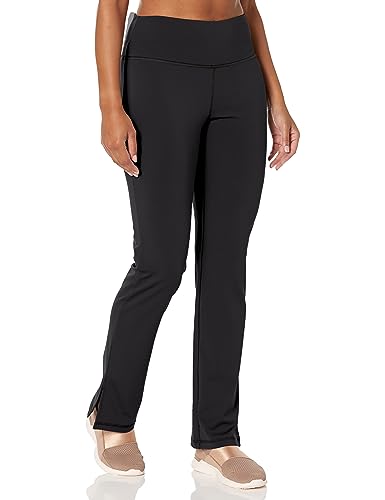 WERTHY 美脚RIB FLARE LEGGINS Jockey Women's Rib Flare Yoga Pants, Deep Black, Small at Amazon