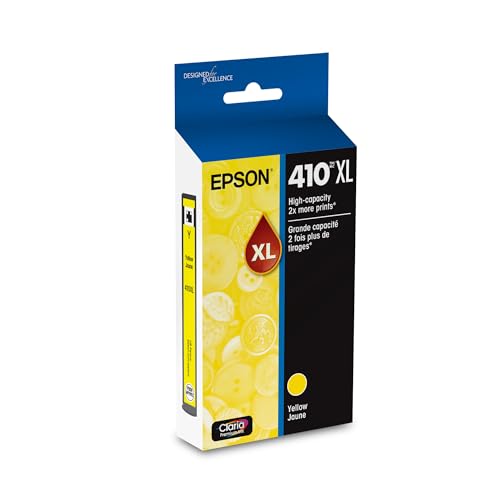 Image of EPSON 410 Claria Premium Ink High Capacity Yellow Cartridge (T410XL420-S) Works with Expression XP-530, 630, 640, 7100, 830