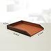 File Rack Leather Desk File Organizer, Used to Store documents folders Stationery Magazines Newspapers Letter Trays(Brown)