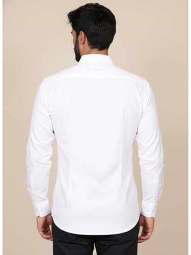 Image of Full Sleeve Black Formal Shirt for Men Cotton Regular Fit Casual - Pure Premium Branded Shirts for Men Formal Stylish Slim Plain Solid Man Wear as Office and Party