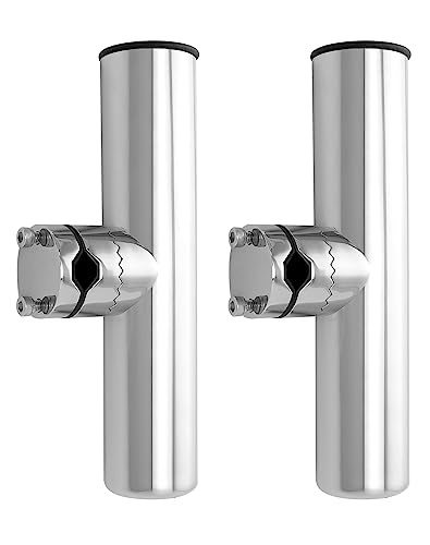 Miniatura 7 de Qwork 2 Piezas Soportes Para Cañas De Pescar - Giratorios En 360 - Acero Inoxidable 304 - Sujeción En Rieles De 19 25 Mm - Para Pescar En Barcos Y Yates
