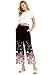 Women Swim Pants Wide Leg Lightweight Dry Fit Travel Pant Pink Floral M