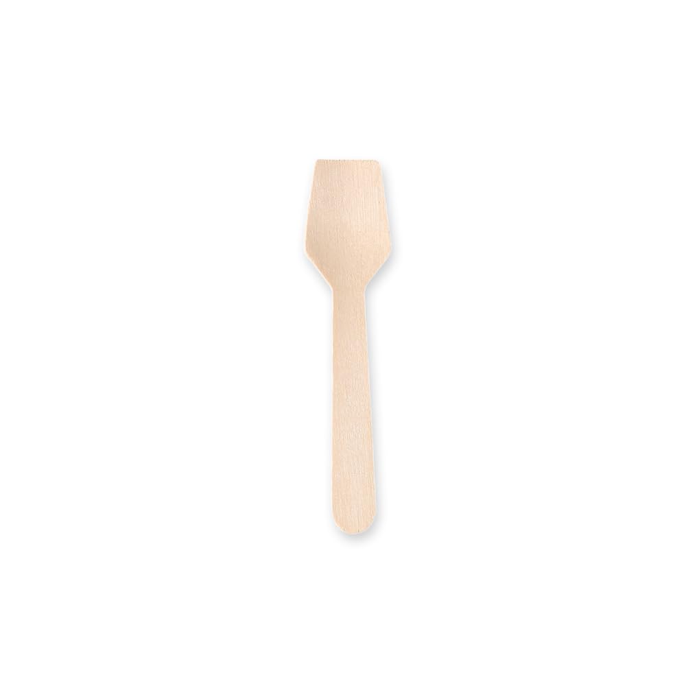 1000 Stück, Holz-Eislöffel, FRANZ MENSCH, 9,6cm, natur, Holz, FSC 100% | Eislöffel aus Holz, Einweglöffel, Dessertlöffel, wooden ice cream spoon, FSC 100%, Eisdiele, Catering, To-go