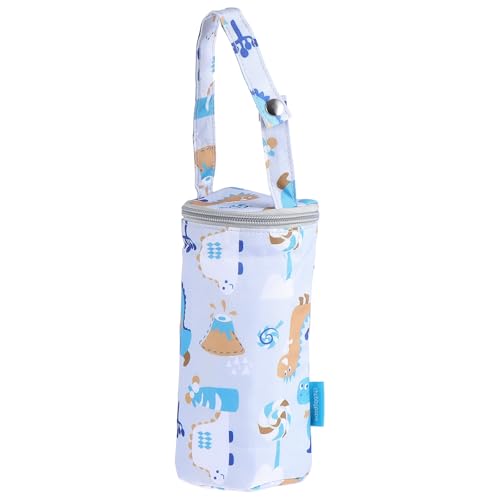 LOORGVEL Bolsa Térmica para Biberones Gris Bolsa Aislante para Leche Materna Diseño Colgante Compatible Mayoría de Biberones Adecuado para Cochecito y Uso en Paseo Ñiño