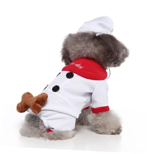 Disfraz para perro Halloween Navidad tamaño L blanco miniatura 6