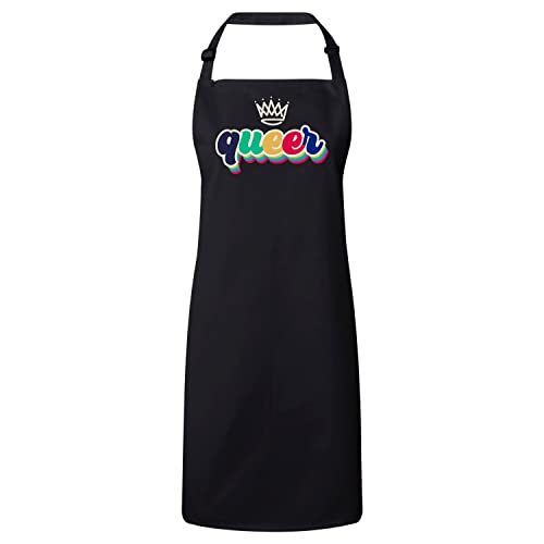 Tablier Trans Pride noir pour affirmer son identité en cuisine