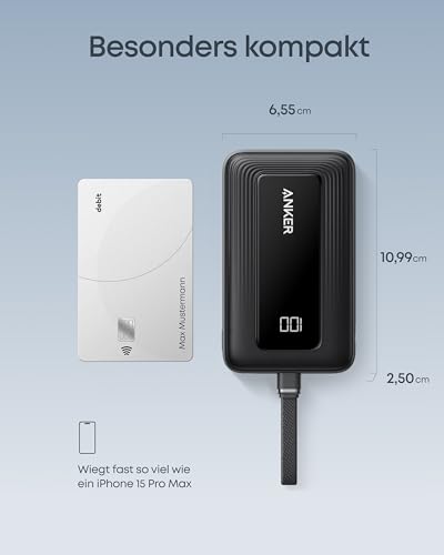 Anker Zolo Powerbank, 10000mAh 30W Max, mit USB-C EIN- und Ausgang – Ansicht 6