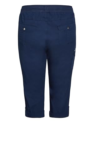 EVANS Women's Plus Size Capri Ctn Roll Up4