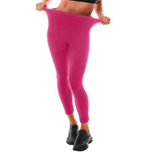 Leafigure Leggings Damen High Waist - Leggins Blickdicht Rosarot für Sport...