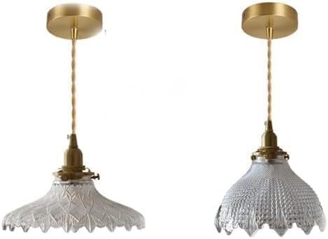 Suspension en Verre Clair Dôme Texturé pour Éclairage de Plafond Moderne - 7