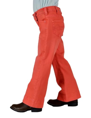 Cowgirl Tuff Western Jeans Girls Tangerine Flare 4 Reg Orange GJTANG2
