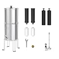 Waterdrop 1.5 Gallons Gravity-fed Water Filter System, NSF/ANSI 42&372 Standard, Stainless-Steel Travel System with 4 Filters, Metal Spigot and Stand, Reduces Up to 99% Chlorine-King Tank Series