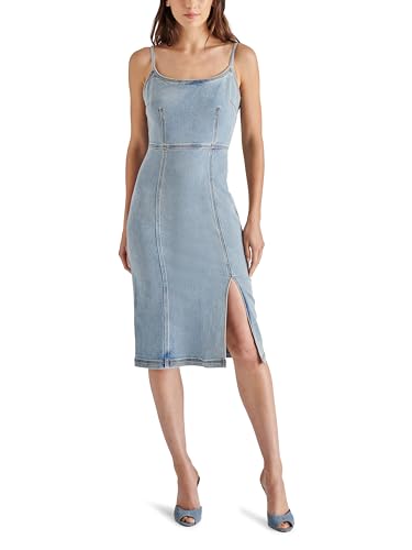 Steve Madden Apparel Giselle Dress, Blue Denim, 0 at Amazon Women's Clothing store