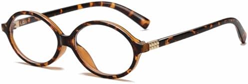 Breaksun Fashion Oval Glasses for Women Men Retro Oval Tortoise Frame Blue Light Glasses Small Face Nerd Eyeglasses