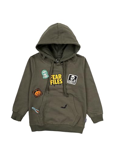 Image of KiddoPanti Unisex Solid Pullover Hooded Fleece Sweatshrit | Cotton Poly Fleece Fabric | Waist Length, Full Sleeve Hoodie | 2 Kangaroo Pockets | Winter Wear for Boys & Girls