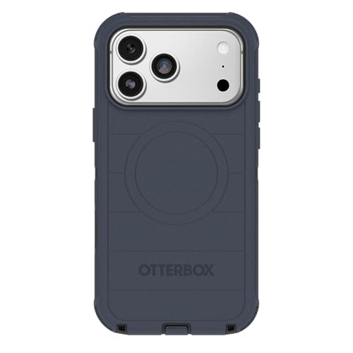 Image of OtterBox iPhone 17 Pro Max (Only) - Defender Series Case - Vintage Indigo Dream (Blue & Black) - Snaps on MagSafe - Tough - Rugged & Durable