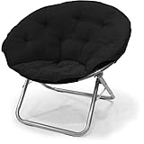 SCULPY 30' Large Super Soft Microsuede Chair (Color : Black)