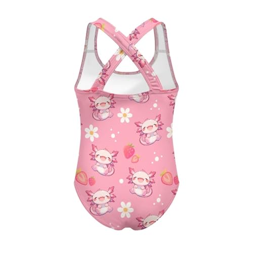 Image of Girls One Piece Swimsuit Teens Cross Back Summer Beach Wear for 5-14Y