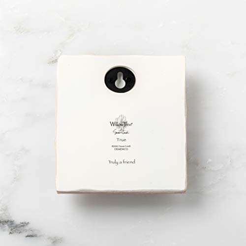 Willow Tree True, Truly a Friend, an Expression of Friendship and Love of Dogs in Carved Bas-Relief, Sculpted Hand-Painted Plaque