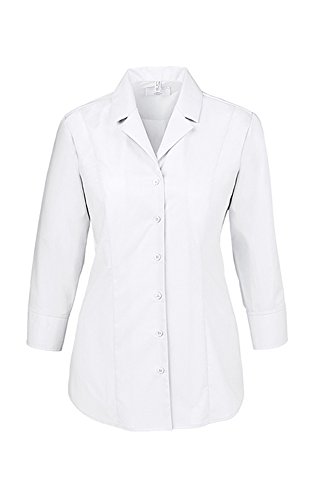 GREIFF Größe 42 Corporate Wear Basic Damen Bluse 3/4-Arm Regular Fit Weiß Modell 6506