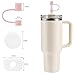 MOLOSLEEVE Straw Toppers,for Stanley Straw Covers Cap for Stanley Cup 2.0,Silicone Dust-Proof Straw Caps Compatible with Stanley Cup Accessories 40oz, 30oz, 20oz（Light Pink）