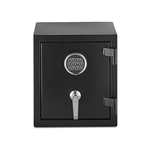 Amazon Basics Fire Resistant Security Safe with Programmable Electronic Keypad, 23.5 l, Black, 36 cm W x 31 cm D x 40 cm H