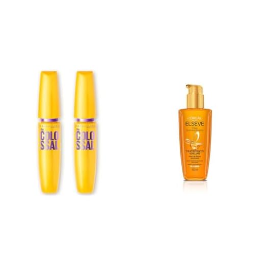 Kit Maybelline NY 2 Máscaras de Cílios Colossal + Óleo Extraordinário 100ml