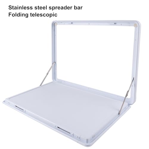 Mesa plegable para autocaravanas de aluminio blanca de 80x45 cm 7