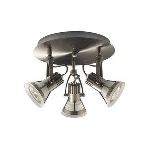 Eurofase F-3VTX3-34 Vortex 3-Light Flushmount, Satin Nickel/Frost