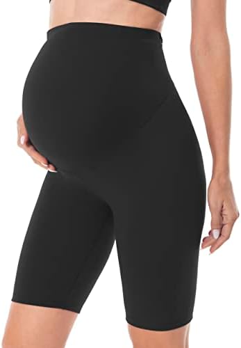 V VOCNI Maternity Biker Shorts Over The Belly Bike Short Workout Yoga Active Pregnancy Bermuda Short Pants Lounge Pajama