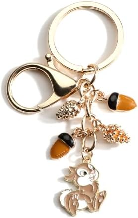 Squirrel Keychain Cute Woodland Animal Keycharm for Women Perfect Squirrel Gift Keyring for Bags image 5