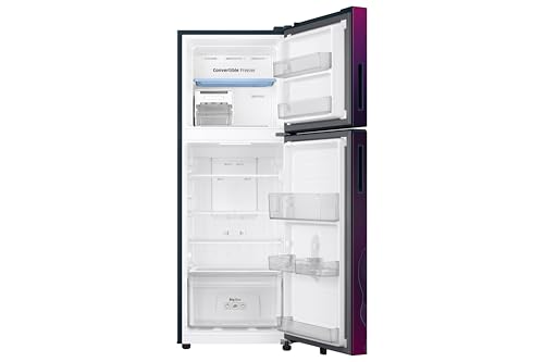 Image of Samsung 236 L, 2 Star, Convertible, Digital Inverter Frost Free Double Door Refrigerator (RT40H28U2PRHL, Paradise Bloom Purple, 2026 Model)