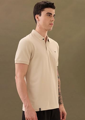Image of Nostrum Cotton Half Sleeve T-Shirt for Men Boys, Regular Fit, Cherry, Stylish Mens T-Shirts, Polo T Shirt for Man, Collar T Shirts for Men