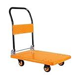 Mobilité flexible : le chariot pliable dispose de 4 roulettes en TPR, qui sont silencieuses, résistantes à l'usure et peuvent être poussées et tirées librement, et peut facilement faire face aux routes en béton, aux sols inégaux et aux virages serrés