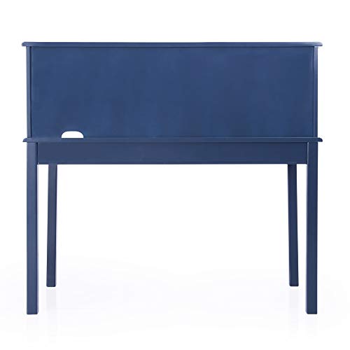 Guidecraft Children’s Media Desk and Chair Set Navy: Student's Study, Computer and Writing Workstation with Hutch and Shelves, Wooden Kids Bedroom Furniture - Thumbnail 7