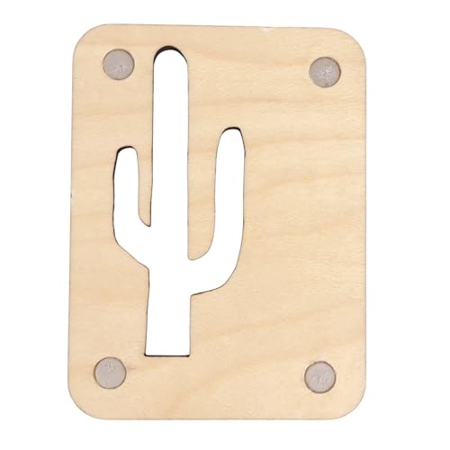 Imán decorativo de madera con diseño desierto Arizona miniatura 2