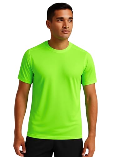 Image of Hangout Hub Men's Plain Tshirt | Solid |Dry Fit|| 100% Polyester 140 GSM |Regular Fit Tees |Teegar| Round Neck | Half Sleeves |Tshirts Pack of 1