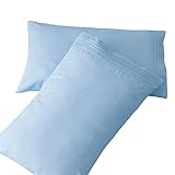 SONORO KATE Luxury Pillowcase Set Brushed Microfiber 1800 Bedding - Wrinkle, Fade, Stain Resistant - Hypoallergenic (Lake Blue, 2 Pillowcases King)