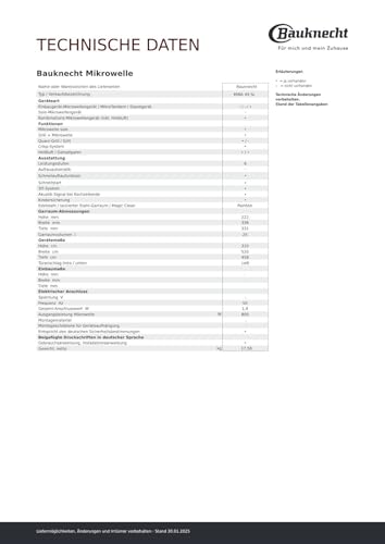 Bauknecht MWA 49 SL Mikrowellen-Backofen (freistehend)/ Dampfgarfunktion/ 3D-System–gleichmäßige Ergebnisse/AutoClean/ 6 Leistungsstufen/ 25 l Garraum/Glasdrehteller 28 cm Ø/DualCrisp & CrispFry 8 Bauknecht MWA 49 SL Mikrowellen-Backofen (freistehend)/ Dampfgarfunktion/ 3D-System–gleichmäßige Ergebnisse/AutoClean/ 6 Leistungsstufen/ 25 l Garraum/Glasdrehteller 28 cm Ø/DualCrisp & CrispFry