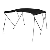 bimini top selber bauen Biminitop Rahmen poliert 25 mm Stoff 600D Polyester Aufbewahrungstasche mit Reißverschluss 1 Satz Stützpfosten 1 Satz Gurte + Abdeckungen Kunststoffbefestigungsmaterial + Edelstahlschrauben Werkzeuge Montageanleitung