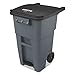 Rubbermaid Commercial Products Brute Step-On Rollout Trash/Garbage Can/Bin with Wheels, 50 GAL, for Restaurants/Hospitals/Offices/Back of House/Warehouses/Home, Gray (1971956)