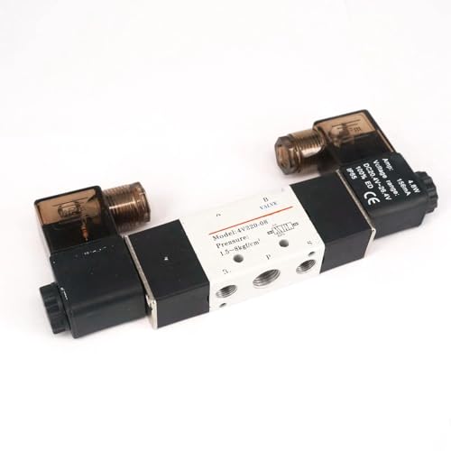 Válvula solenoide 4V220-08 1/4 con conmutación rápida de 5 vías 2 posiciones y bobina 12V 3