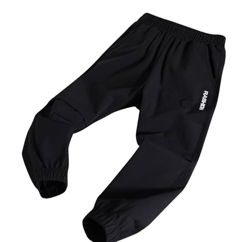 Kids Boys Elastic Waist Sports Exercise Trousers Sweatpants Casual Dance Pants 18 Months Boy Clothes Winter Black