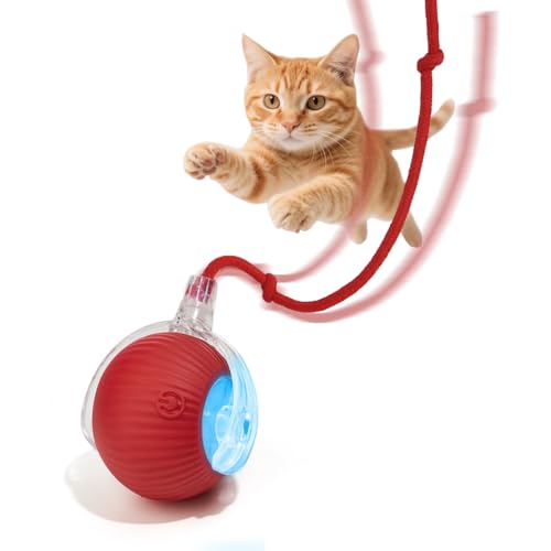 molxiobul Interactive Dog Cat Toy Ball, Upgraded Rechargable Smart Automatic
