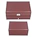 Caja de Almacenamiento para Relojes, Caja de Joyería de Doble Capa de Cuero Resistente Al Agua para Guardarropa, Tocador, Estante de Exhibición para Relojes, Joyas, Gafas de Sol