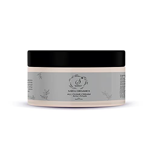 Image of Saroj Organics All Clear Cream, 50gm, for acne, pimples, acne scars, open pores, anti acne and blemishes - for men and women
