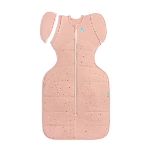 Image of Love to Dream Swaddle Up Transition Bag | 2.5 TOG, 19-24 lbs, Rose Pebbles | Sleep Sack with Patented Zip-Off Wings for Arms-Free Transition | Snug Fit & Easy Diaper Changes | Cool Temps 61-68 F