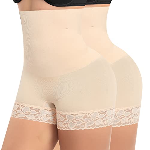 Image of Womens Slip Shorts for Under Dress Seamless Shapewear Boyshorts Tummy Control Panties Shaping Shorts