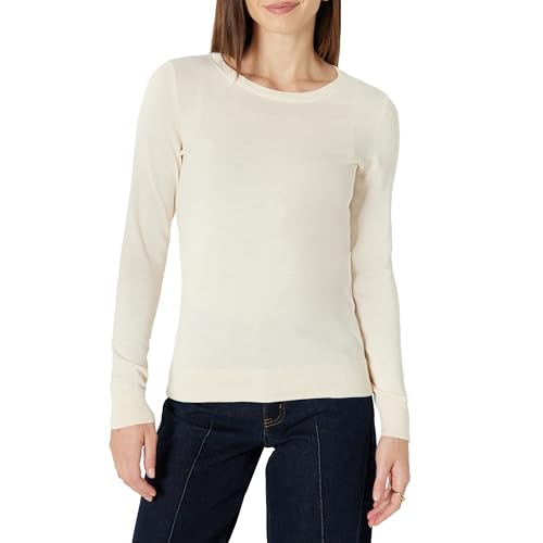 Image of Amazon Essentials Women's Long-Sleeve Lightweight Crewneck Sweater, Flattering (Available in Plus Size)